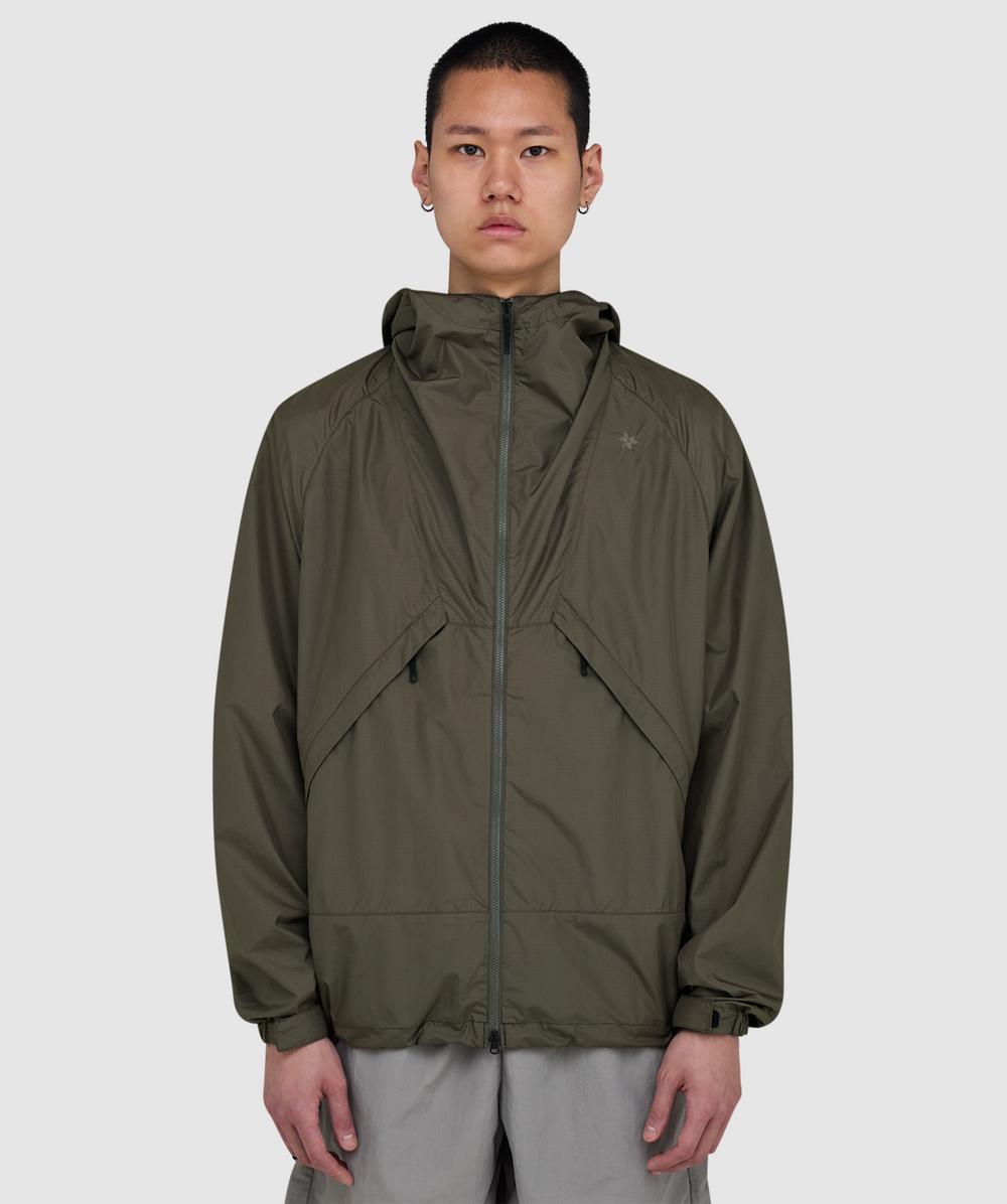 Goldwin Ripstop Hooded Jacket In Green