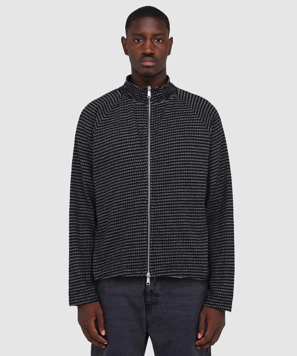 mfpen Leisure Zip Up Jacket (Black Experienced Check - Xl) - Size XL, Male
