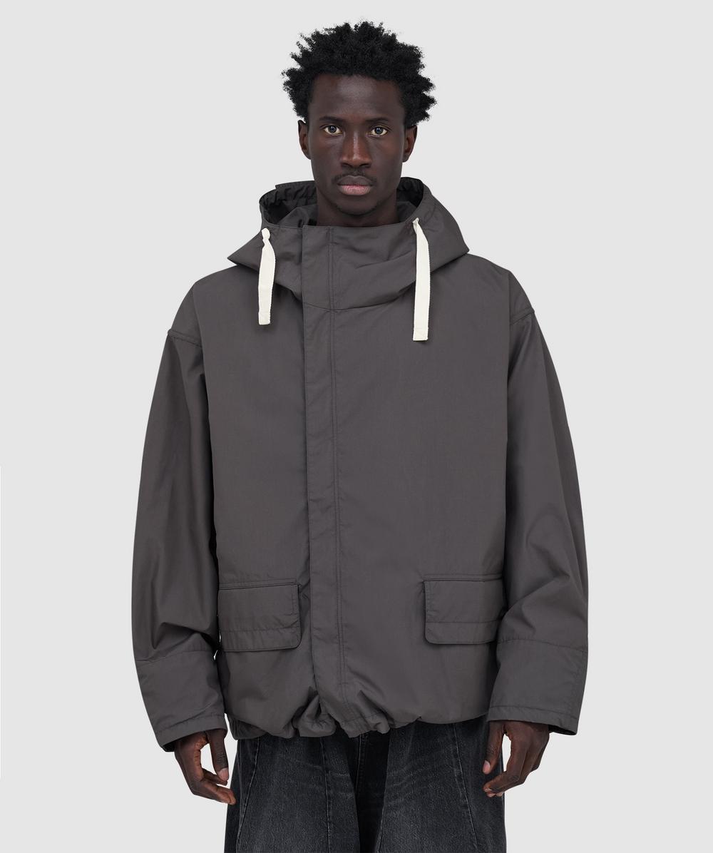 Nanamica Hooded Deck Jacket In Gray