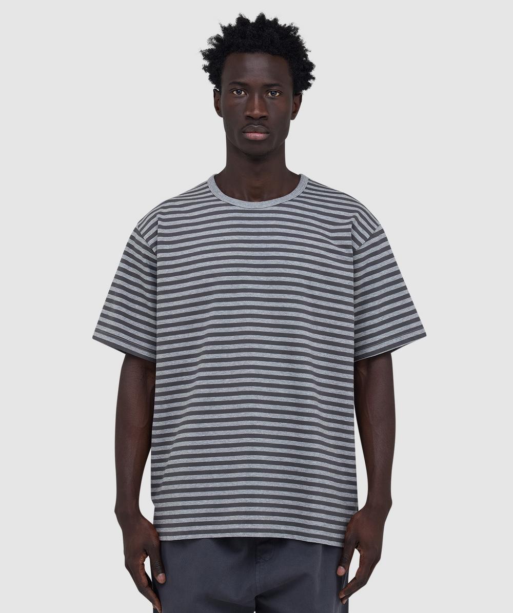 Nanamica Coolmax Stripe T-shirt In Gray
