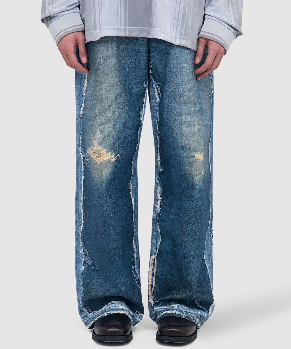 Acne Studios Men's Blue Trompe L�Oeil Jean (Mid - L) - Size L