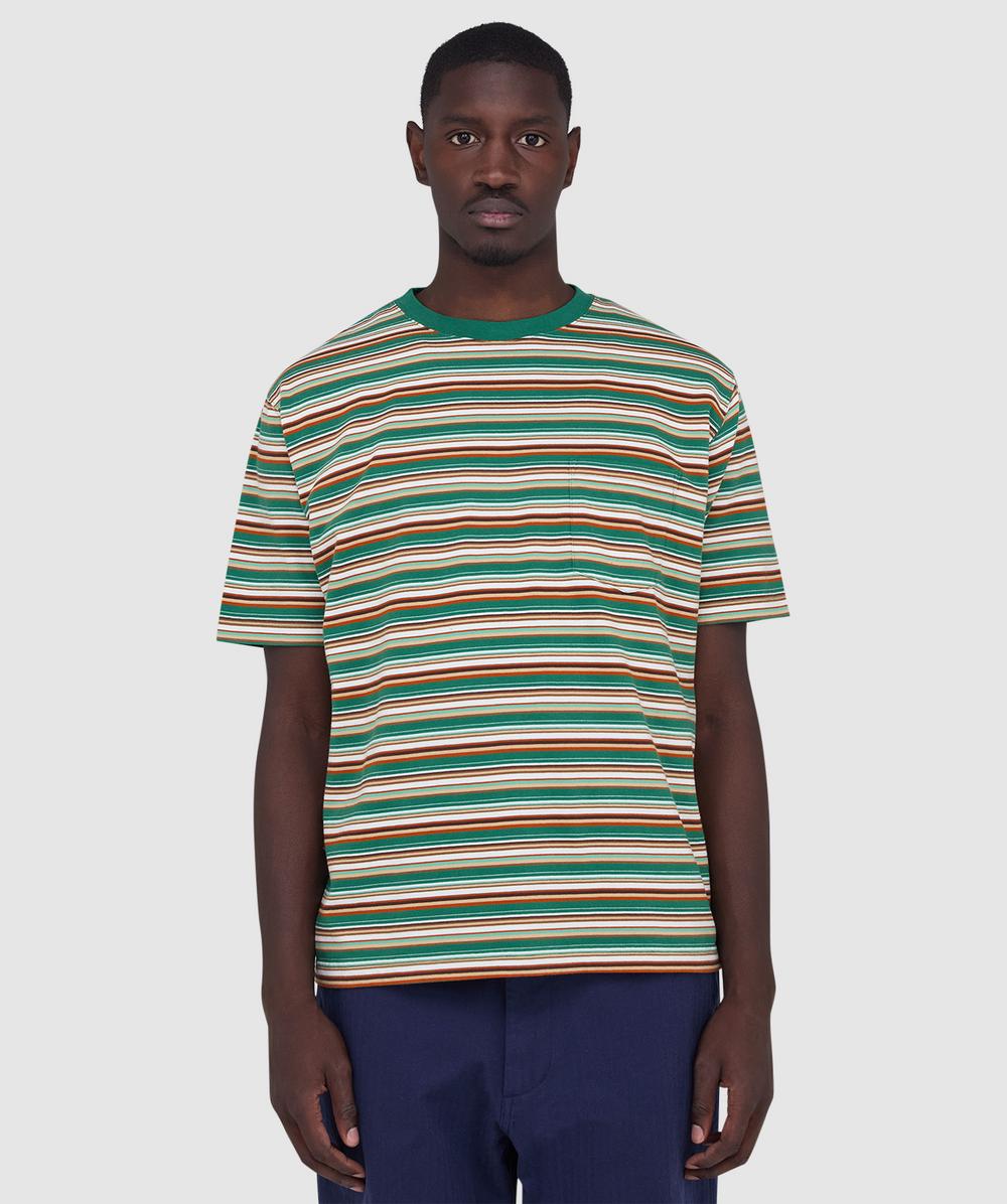 Beams Plus Multi Stripe Pocket T-shirt