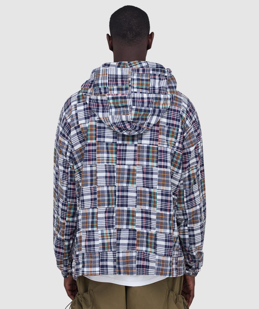 ジャケット・アウター BEAMS PLUS MIL Smock Patchwork Madras Beams Plus Mil patchwork madras smock hoodie | NAVY | SEVENSTORE