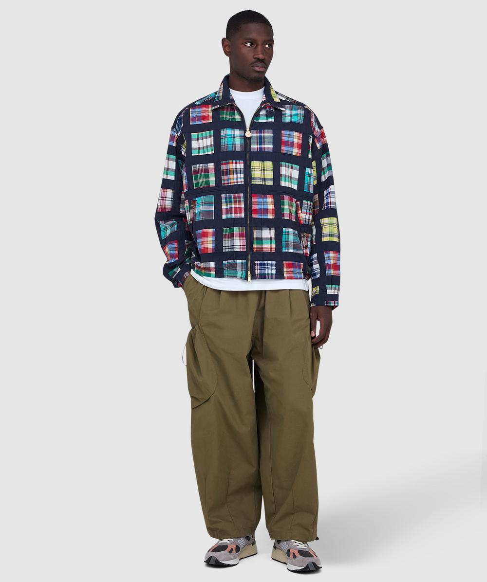 BEAMS PLUS✨India Madras ジャケット×ベスト　パッチワーク Beams Plus Short window patchwork madras jacket | NAVY | SEVENSTORE