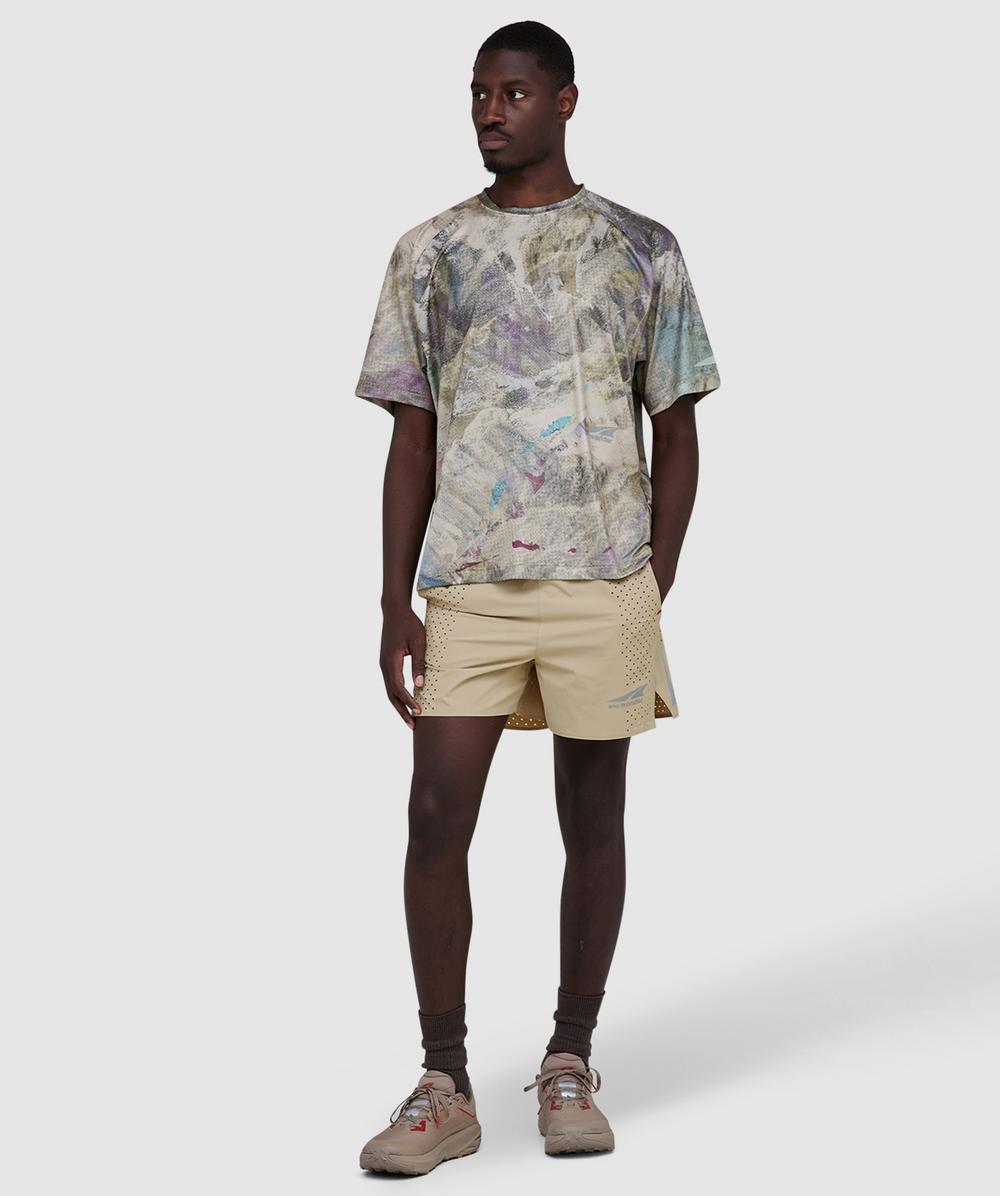 And Wander x Altra graphic short sleeve t-shirt | BEIGE | SEVENSTORE