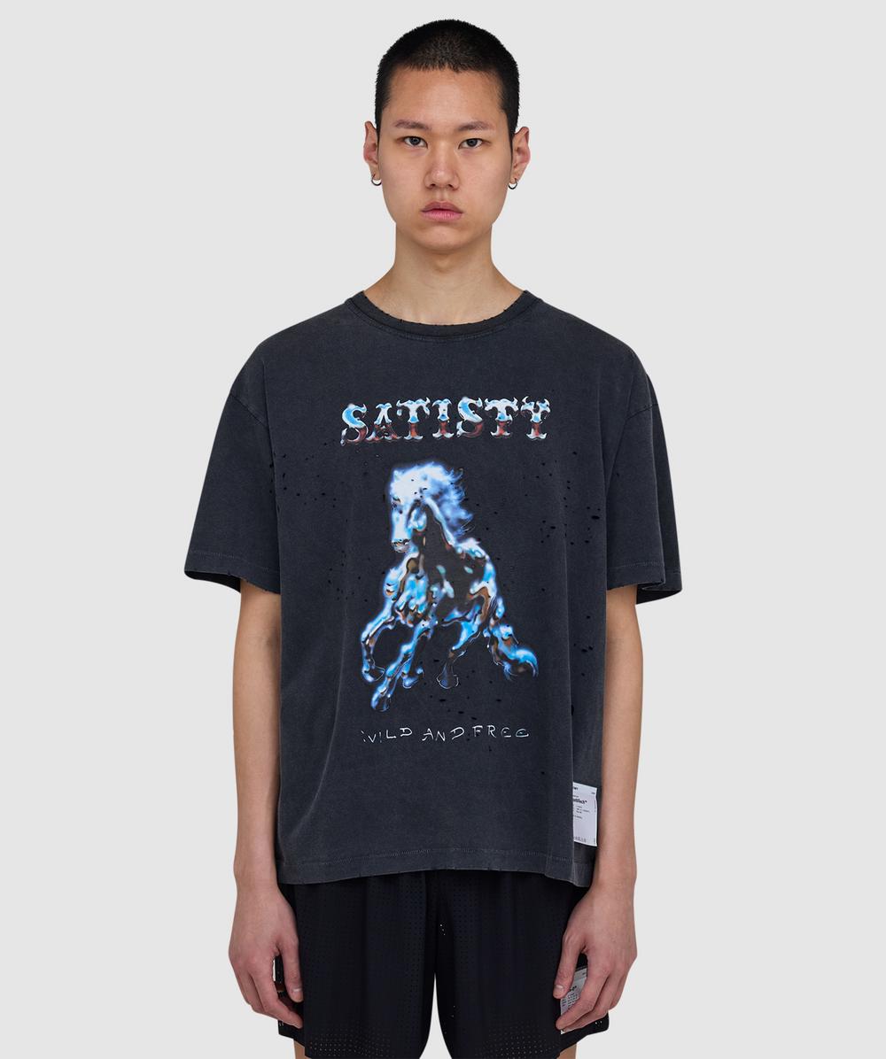 Satisfy Mothtech Chrome Horse T-shirt In Black