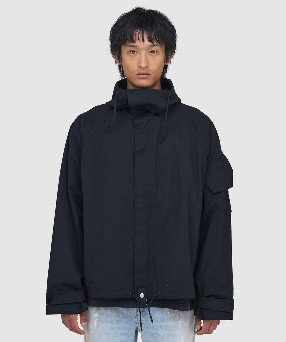 Cole Buxton Hooded Jacket In Black