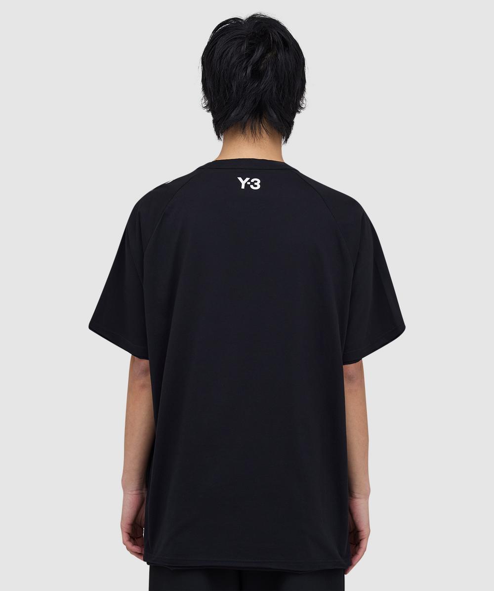 Y-3 Raw edge short sleeve t-shirt | BLACK | SEVENSTORE