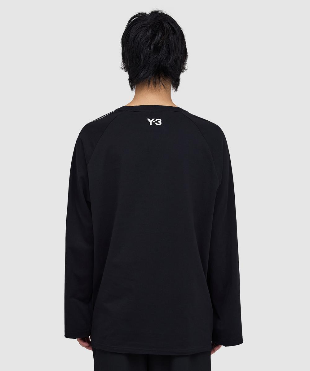 Y-3 Raw edge long sleeve t-shirt | BLACK | SEVENSTORE