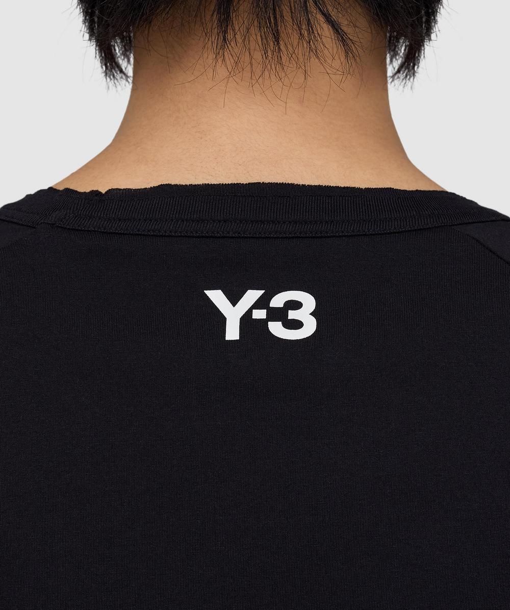 Y-3 Raw edge long sleeve t-shirt | BLACK | SEVENSTORE