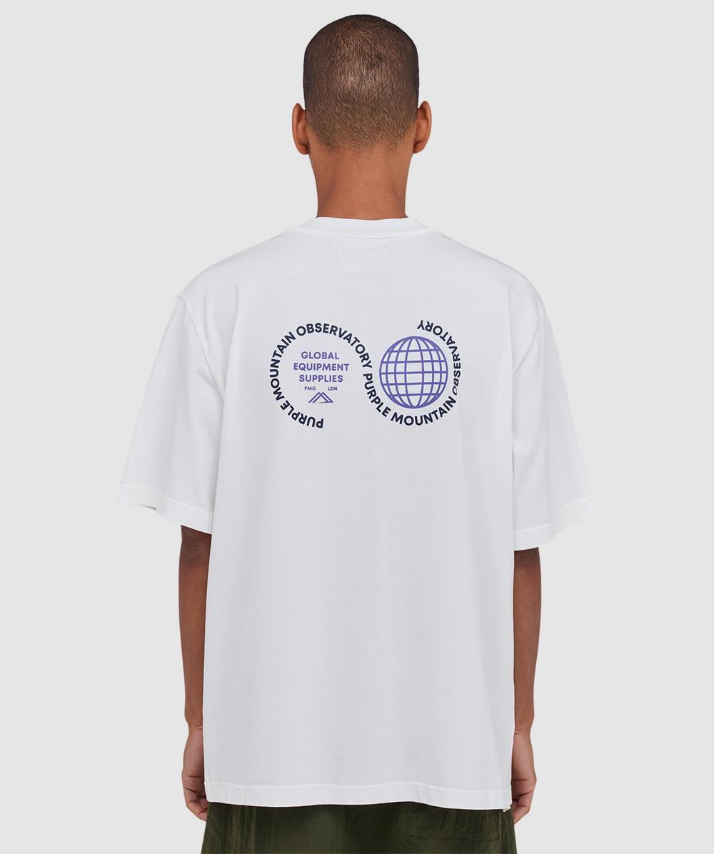 Purple Mountain Observatory Globe T-shirt In White