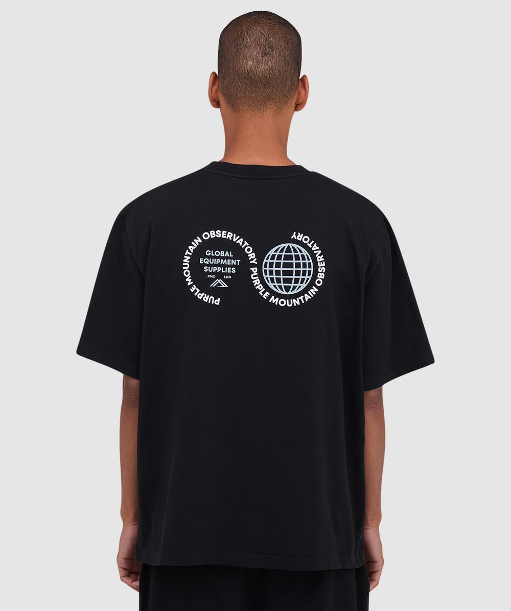 Purple Mountain Observatory Globe t-shirt | BLACK | SEVENSTORE