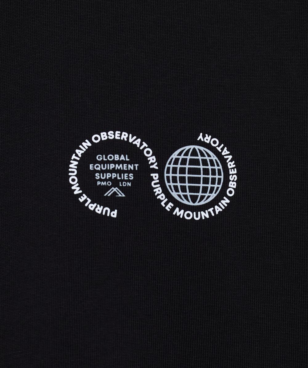 Purple Mountain Observatory Globe t-shirt | BLACK | SEVENSTORE