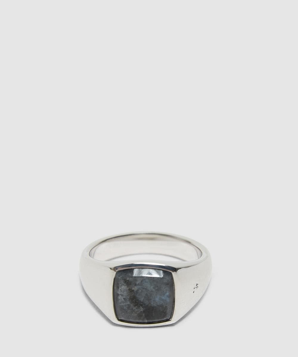 Tom Wood Polished Onyx Kay Ring In Silver