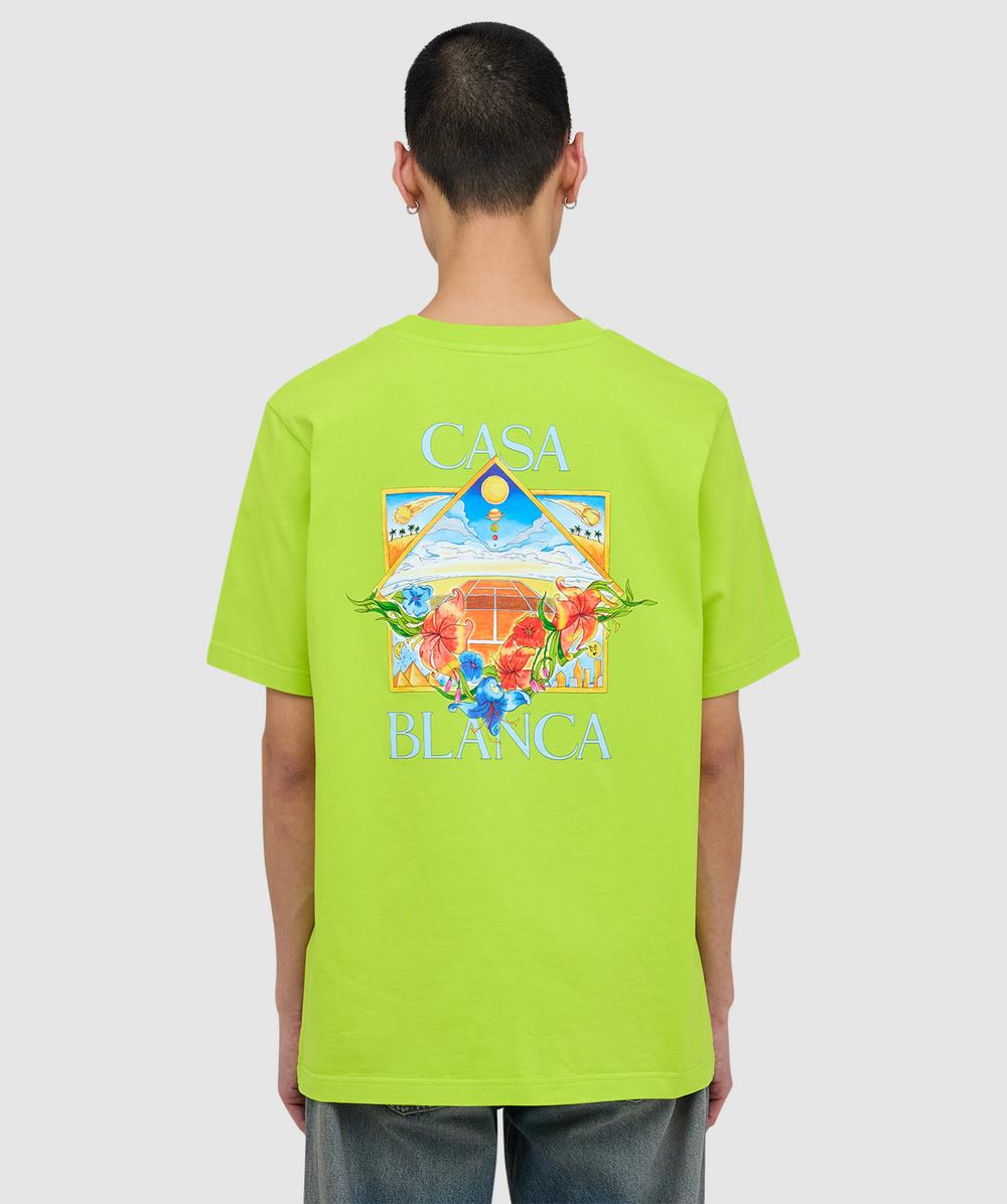 Casablanca Men's Green Tennis Landscape Classic T-Shirt ( - M) - Size M