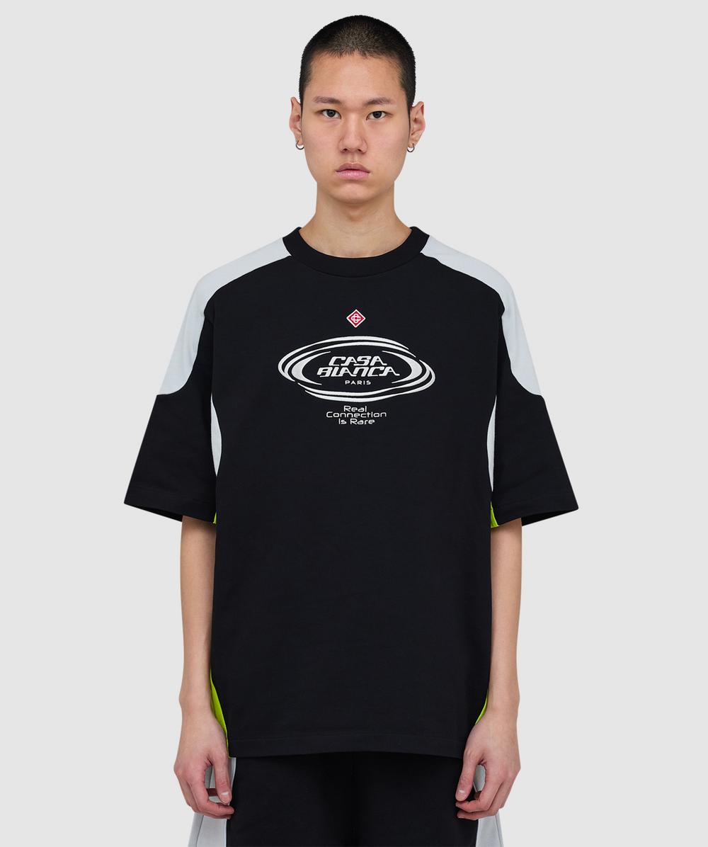 Casablanca Men's Black Colourblock Oversized T-Shirt ( - Xl) - Size Xl