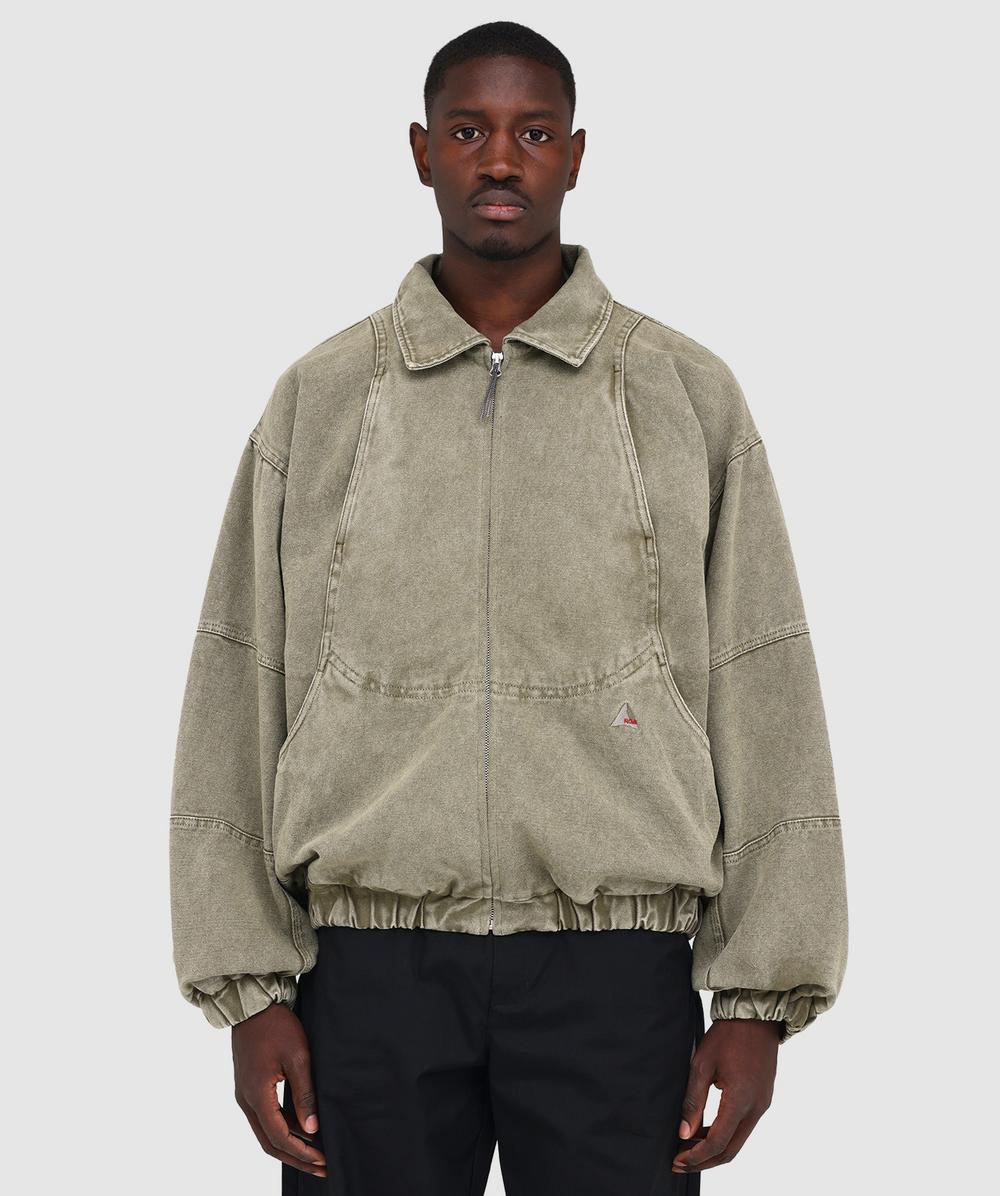 Roa Ash Canvas Jacket In Green
