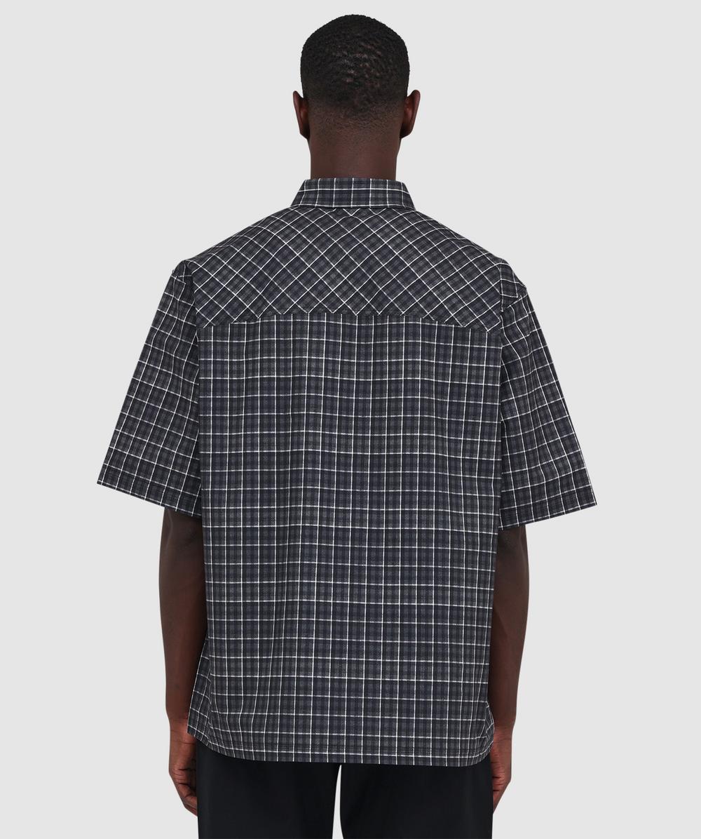 ROA Aair floweave printed check shirt | Grey | SEVENSTORE