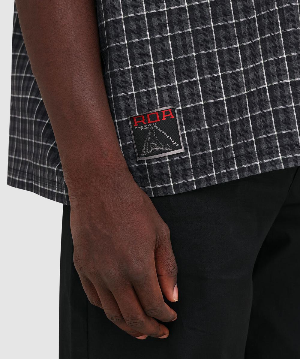 ROA Aair floweave printed check shirt | Grey | SEVENSTORE