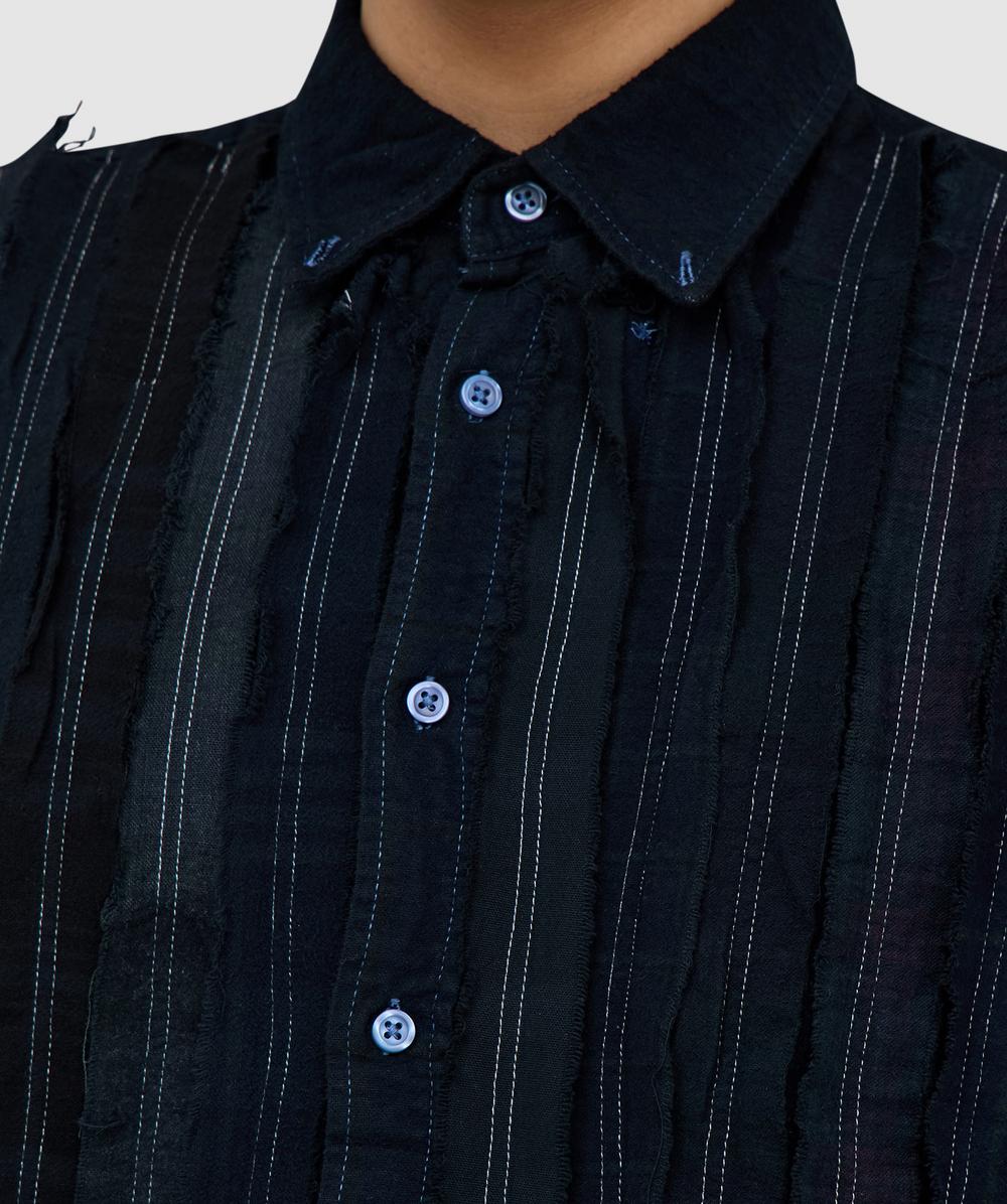 Needles Ribbon wide flannel shirt | BLACK | SEVENSTORE