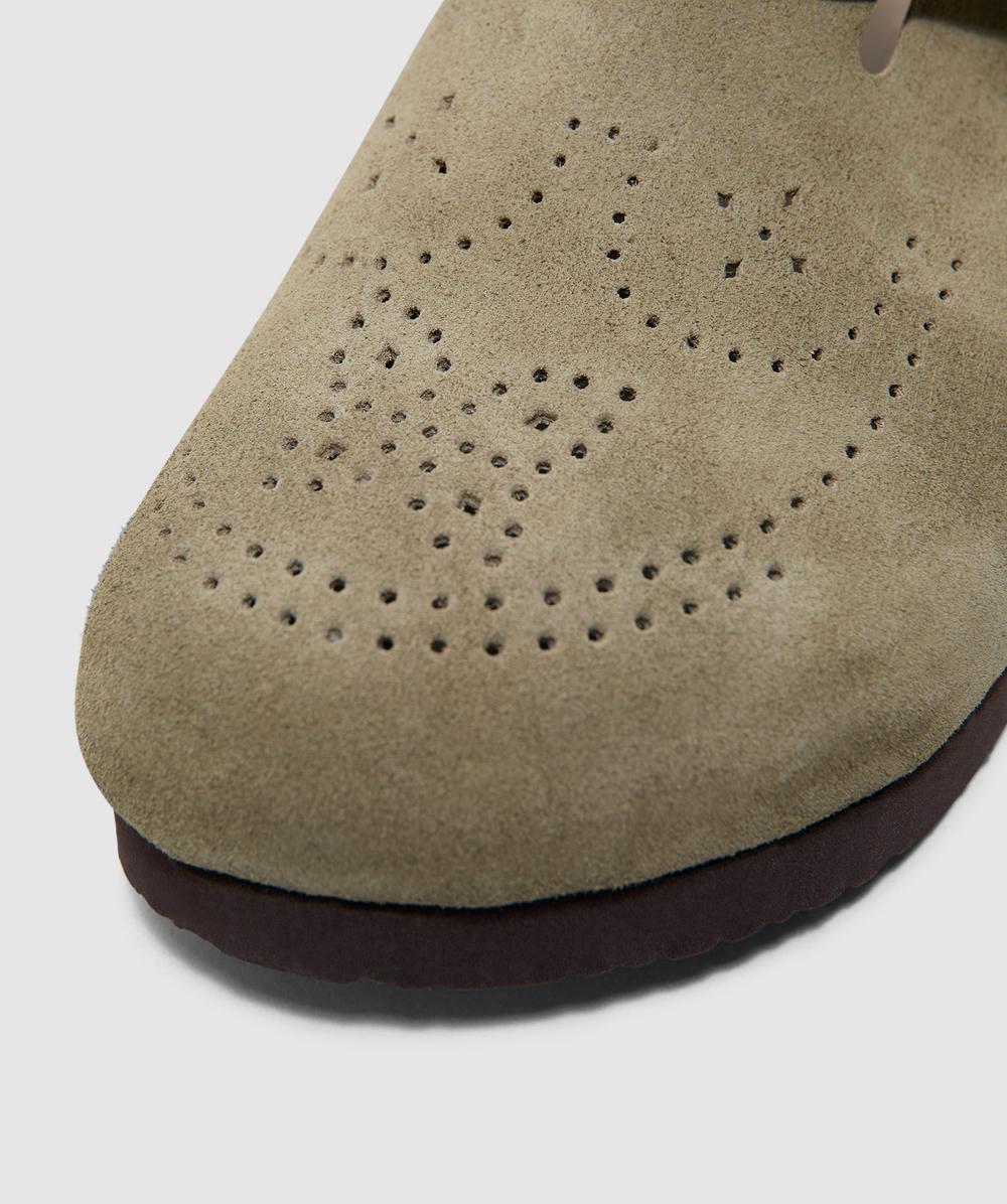 Needles Suede clog sandal | TAUPE | SEVENSTORE