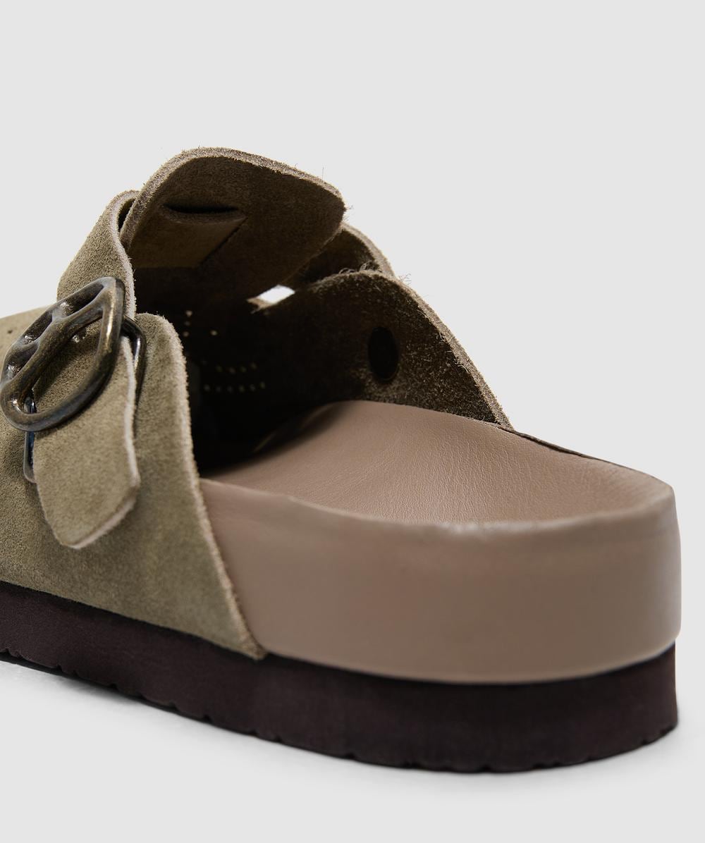 Needles Suede clog sandal | TAUPE | SEVENSTORE