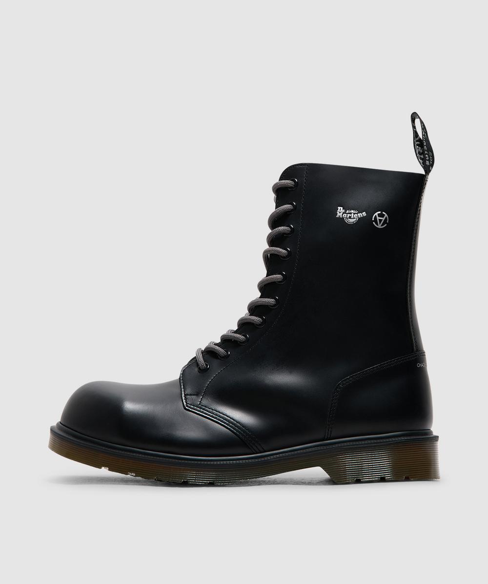 Dr. Martens X Slam Jam 1490 Steel Toe Boot In Black