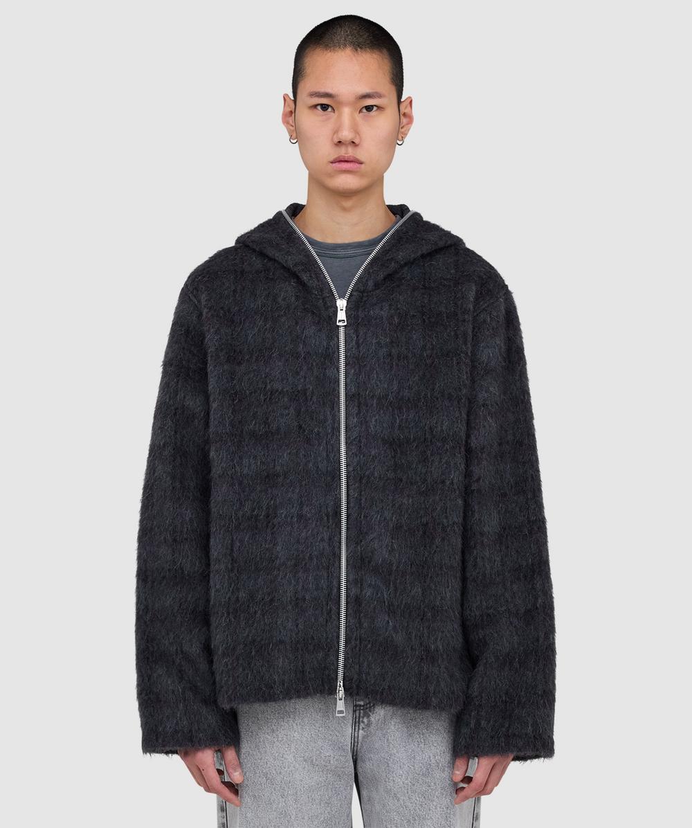 ジャケット・アウター our legacy FULL ZIP HOOD Hairy Wool Our Legacy - Full Zip Hood Black Hairy Wool