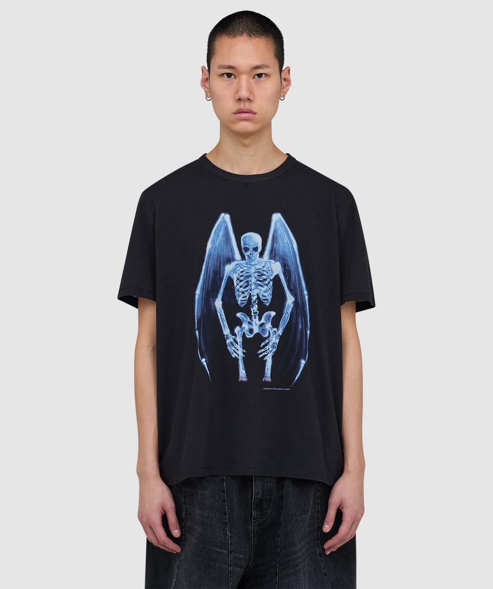 Our Legacy Mens Fallen Angel Print Graphic-print Cotton T-shirt In Black