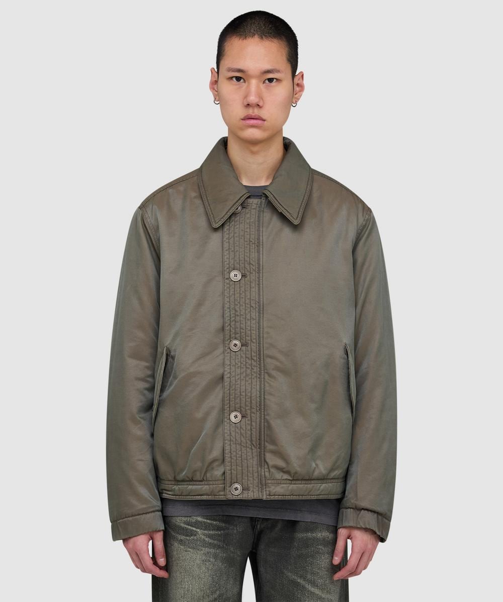 Our Legacy Men's Grey Auto Jacket (Taupe Smoke Twinshade Twill - 48) - Size 48