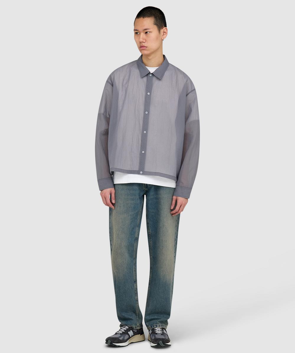 Beams Sheer coach shirt | GREY | SEVENSTORE