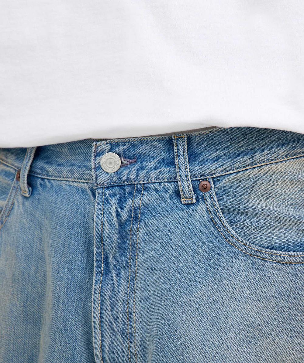 Beams Wide denim jean | MID BLUE | SEVENSTORE