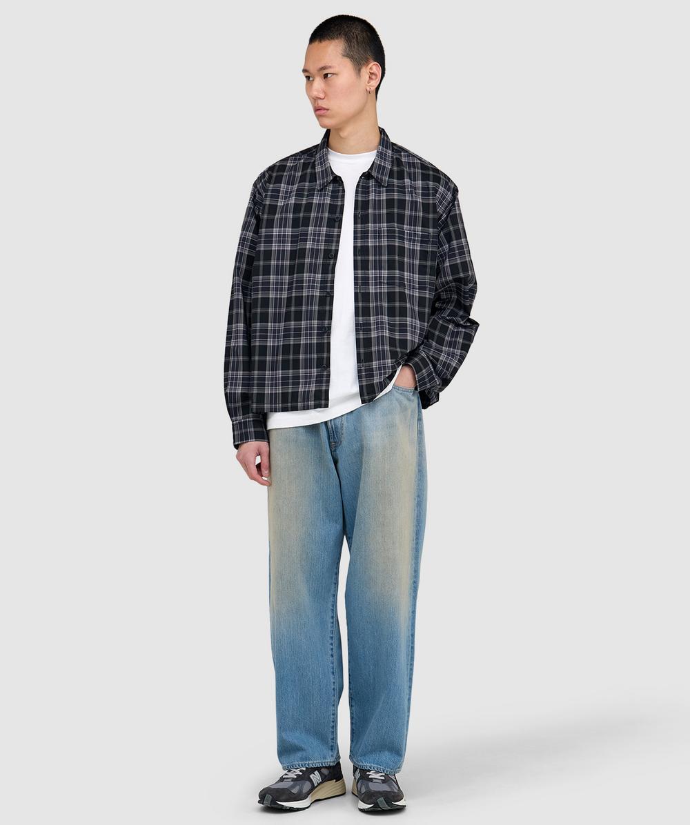 Beams Wide denim jean | MID BLUE | SEVENSTORE