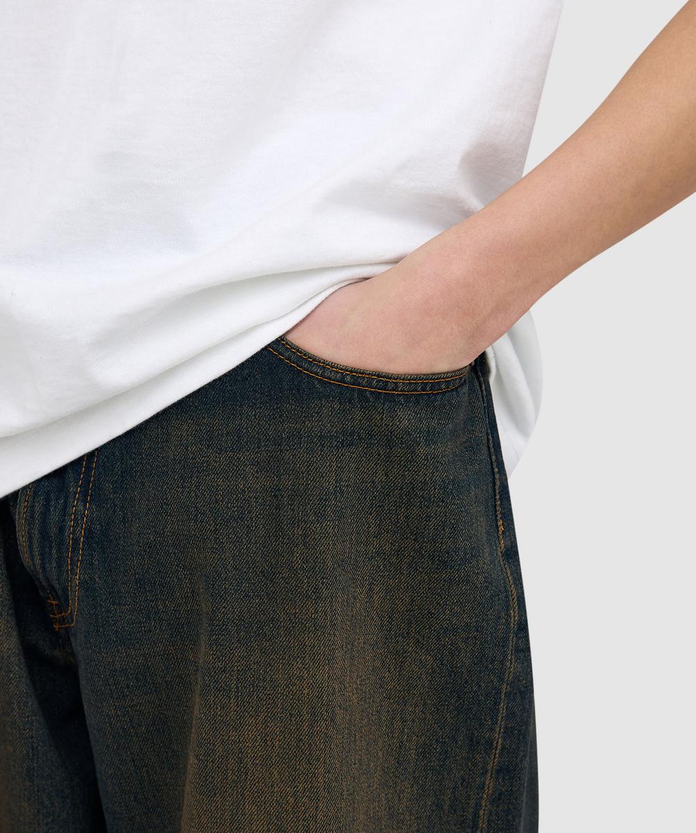 Beams Wide denim jean | DUSTY INDIGO | SEVENSTORE