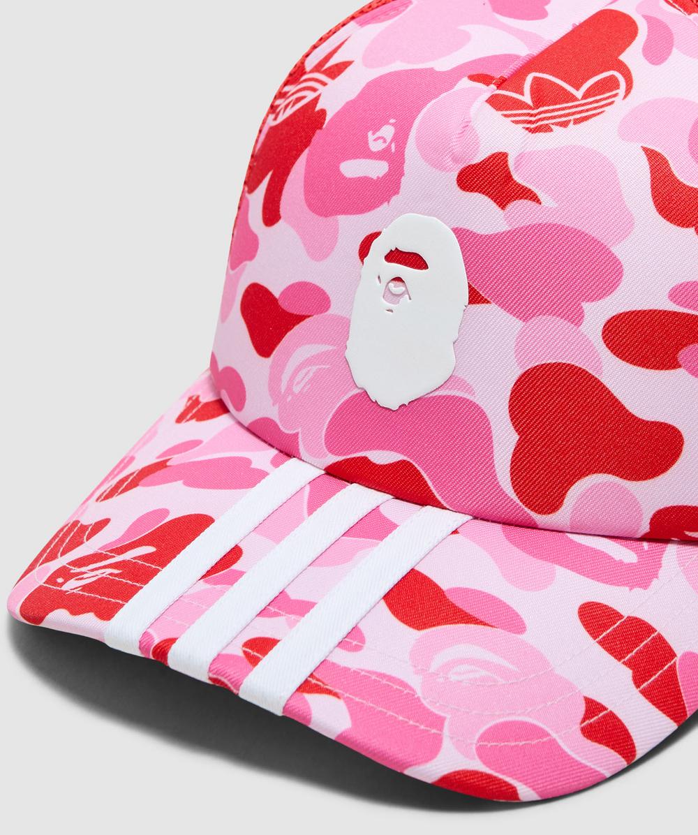 adidas TRUCKER CAP BAPE クリアピンク adidas Originals x BAPE Trucker Unisex Cap 帽子