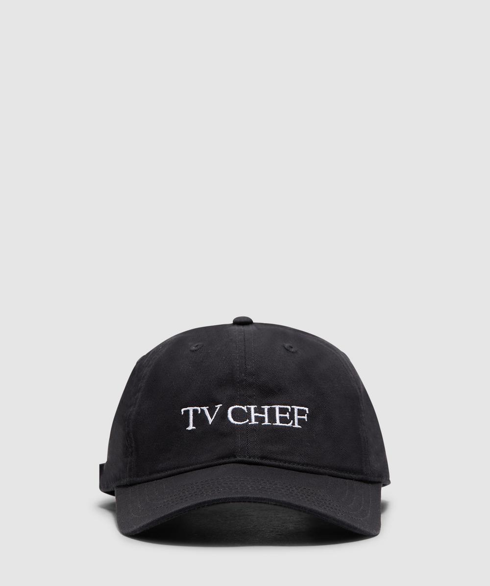 Idea Tv Chef Cap (Black + White Embroidery - One Size) - Size ONE SIZE, Unisex