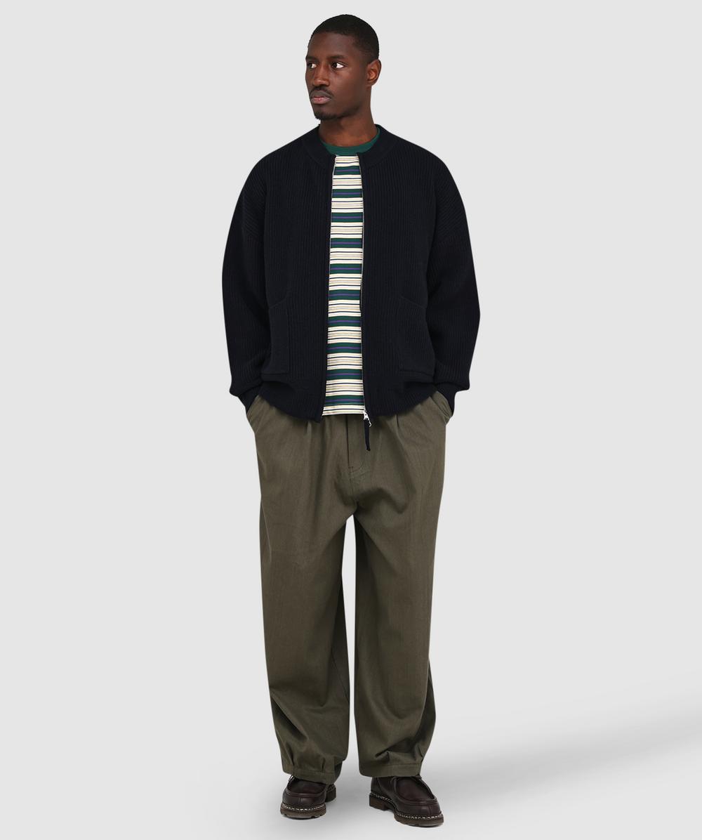 FrizmWORKS Wool deck zip up cardigan | NAVY | SEVENSTORE