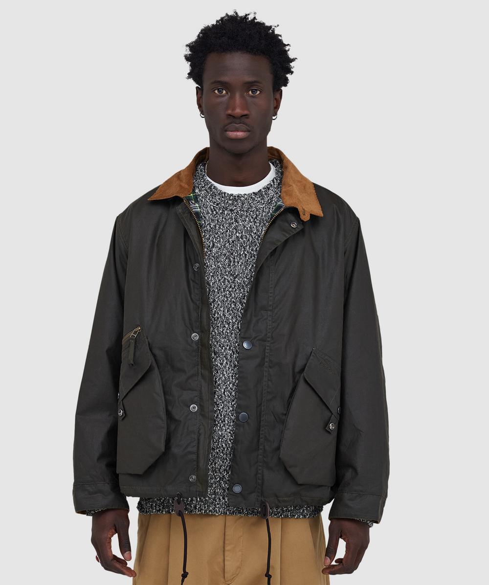 Barbour Modified Endurance Wax Jacket In Black