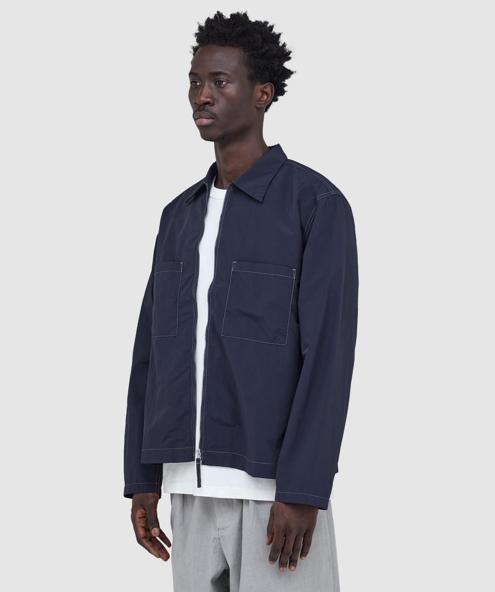 Universal Works Zip too shirt | NAVY | SEVENSTORE