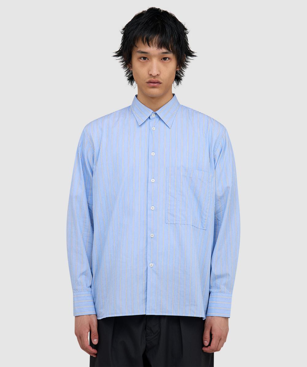 Universal Works Square Pocket Shirt In Blue