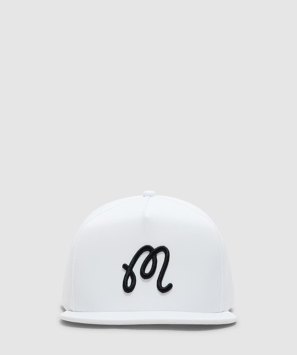 Malbon Golf M Script Logo Snapback In Yellow