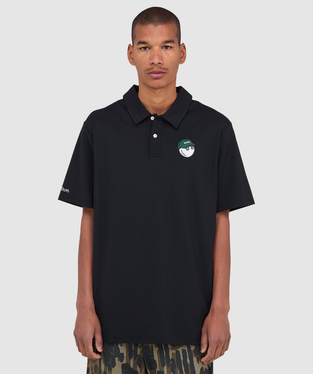 Malbon Golf Fairway Baldwin Polo Shirt (Black - L) - Size L, Male