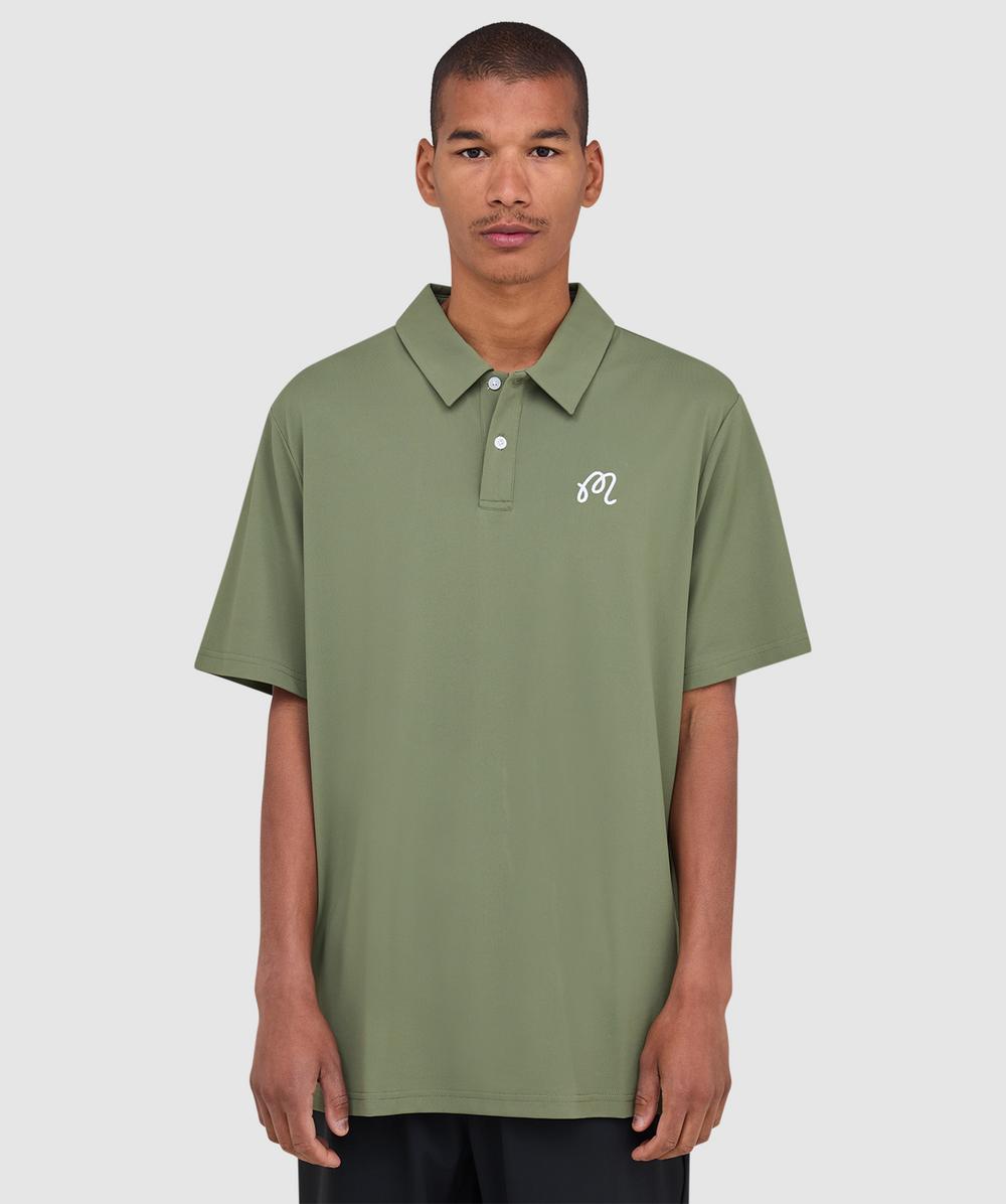 Malbon Golf Fairway Polo Shirt In Green