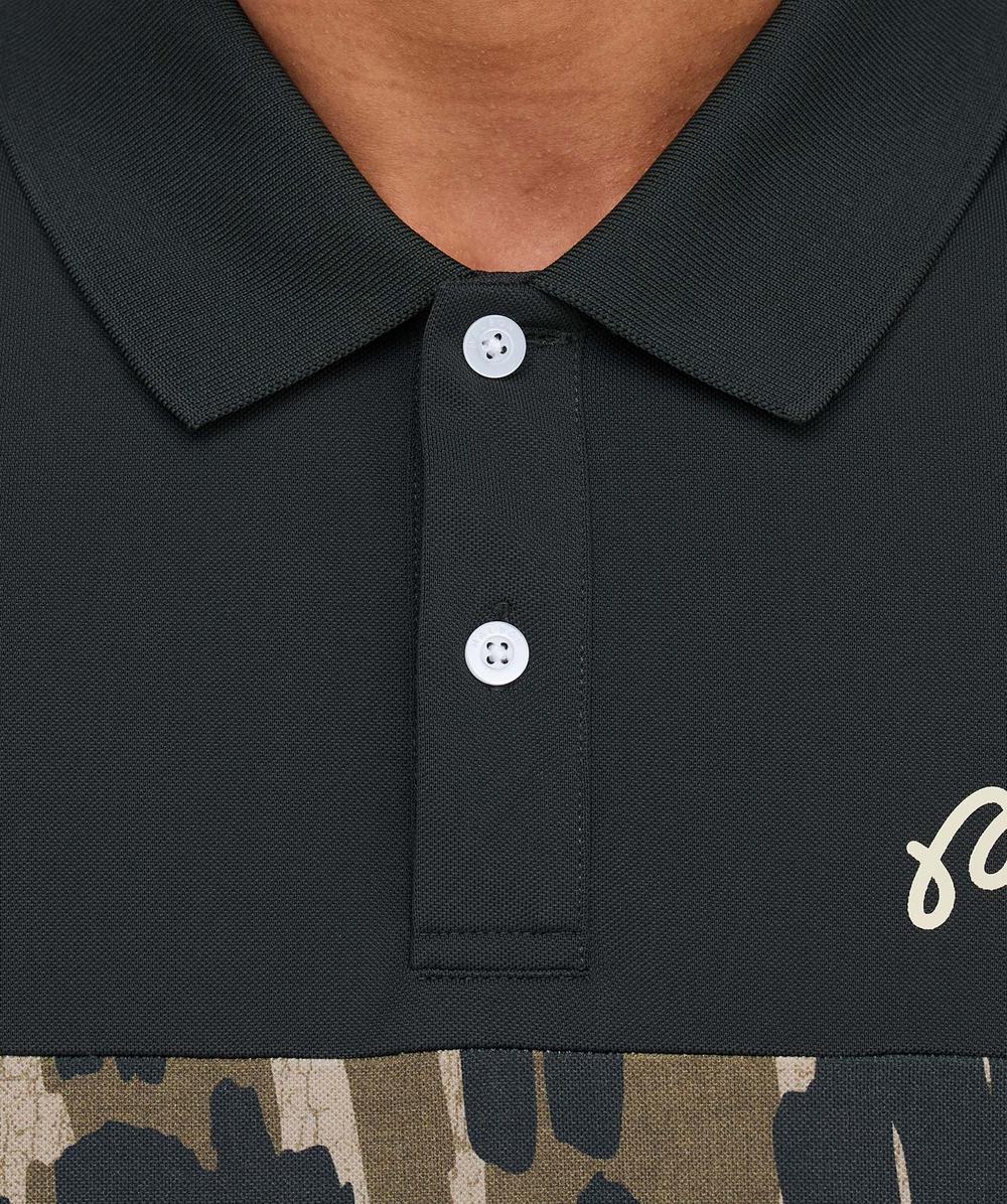Malbon Golf Tour divot camo polo shirt | BARK CAMO | SEVENSTORE