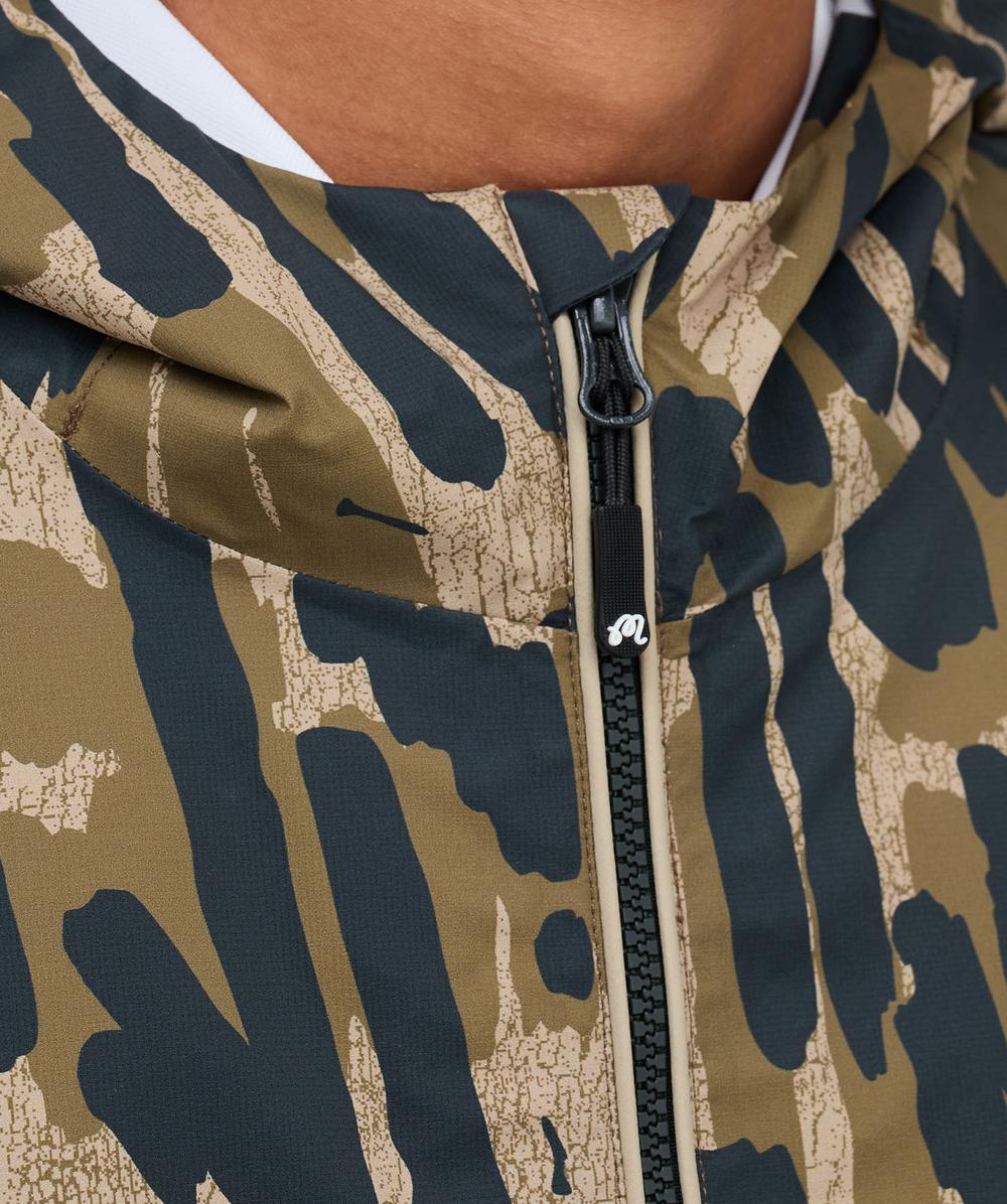 Malbon Golf Tour divot camo rain jacket | BARK CAMO | SEVENSTORE