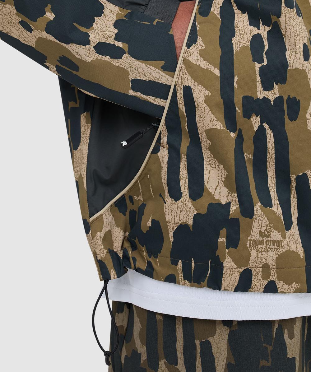 Malbon Golf Tour divot camo rain jacket | BARK CAMO | SEVENSTORE