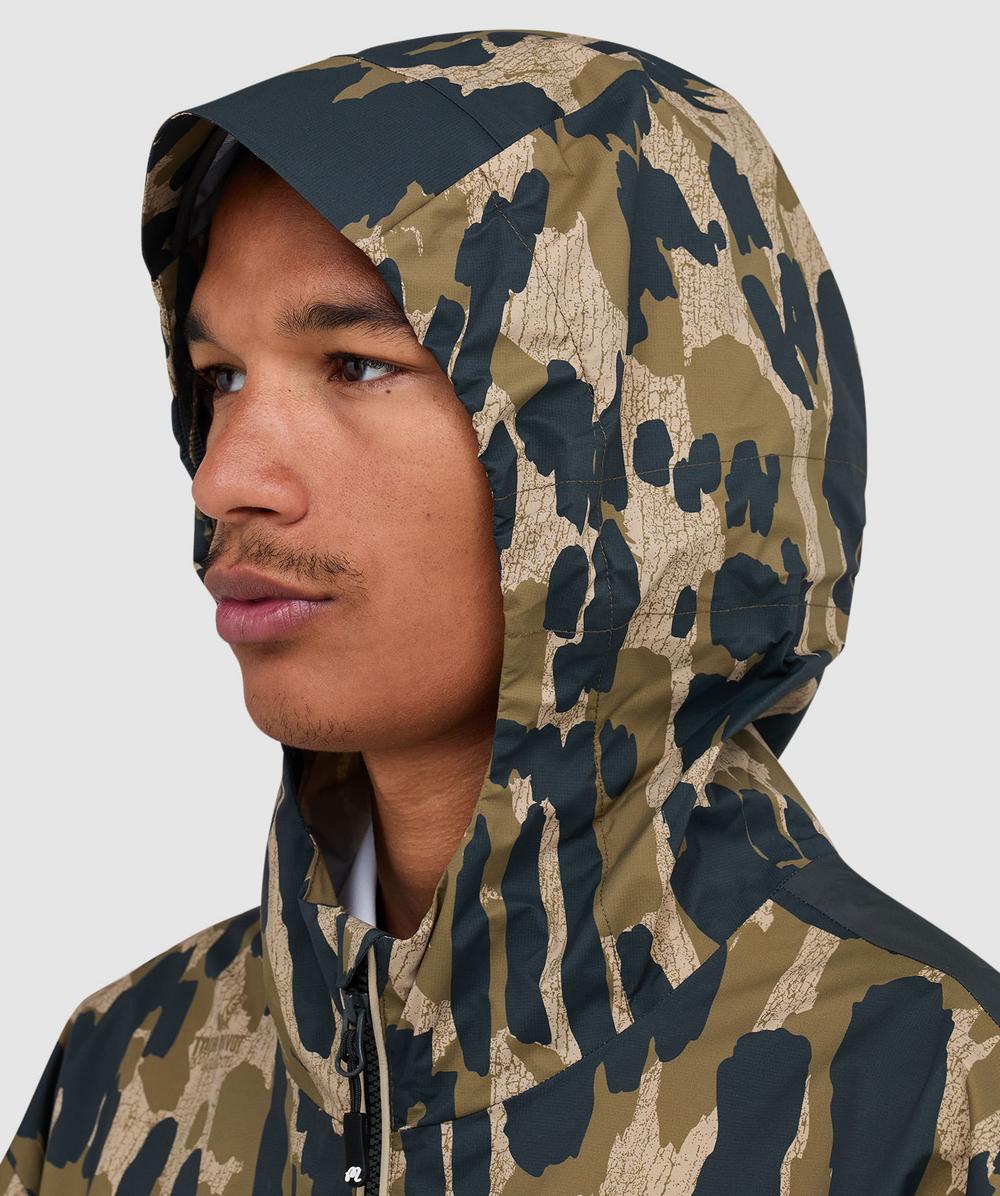 Malbon Golf Tour divot camo rain jacket | BARK CAMO | SEVENSTORE