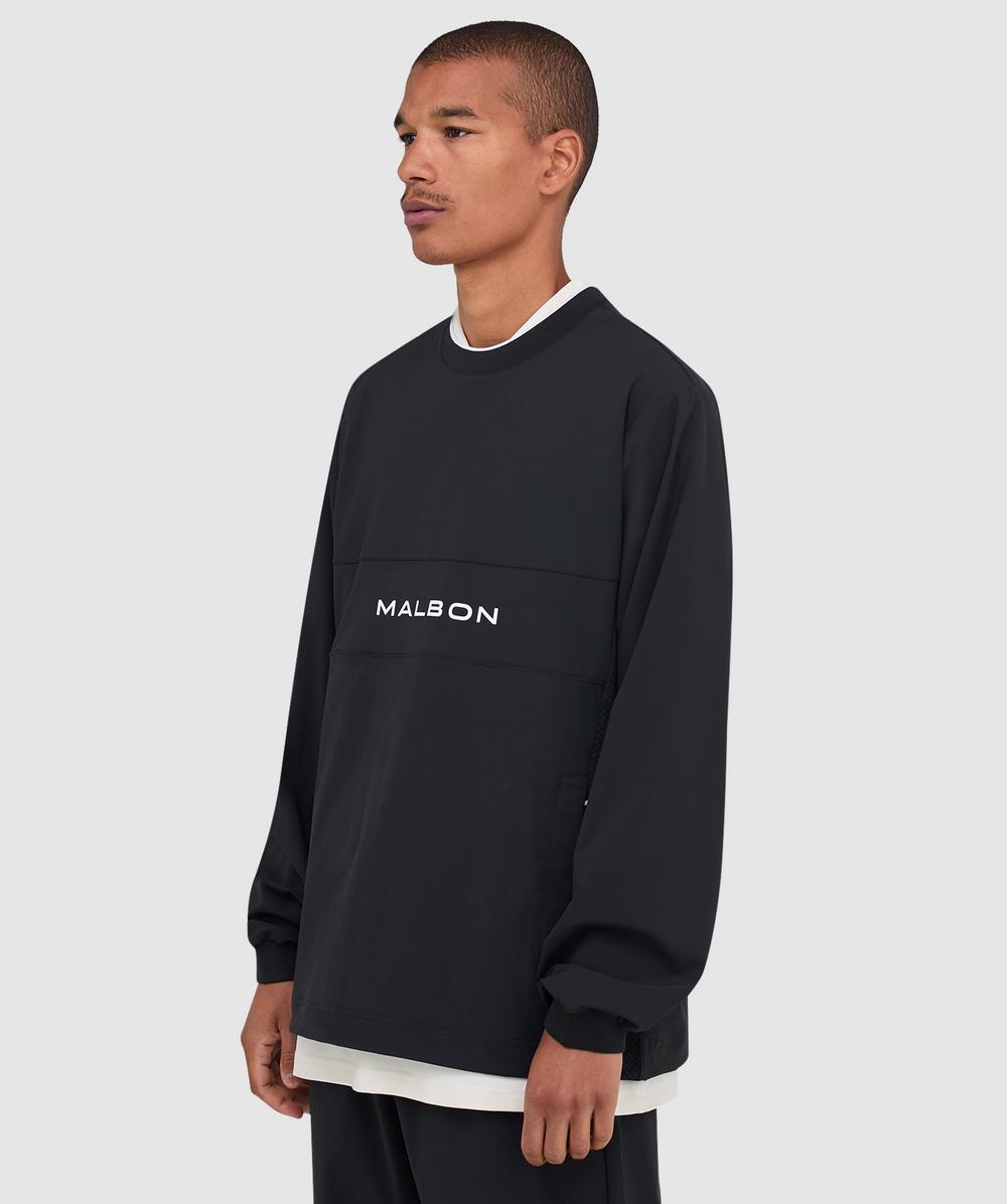 Malbon Golf Performance crew popover sweater | BLACK | SEVENSTORE