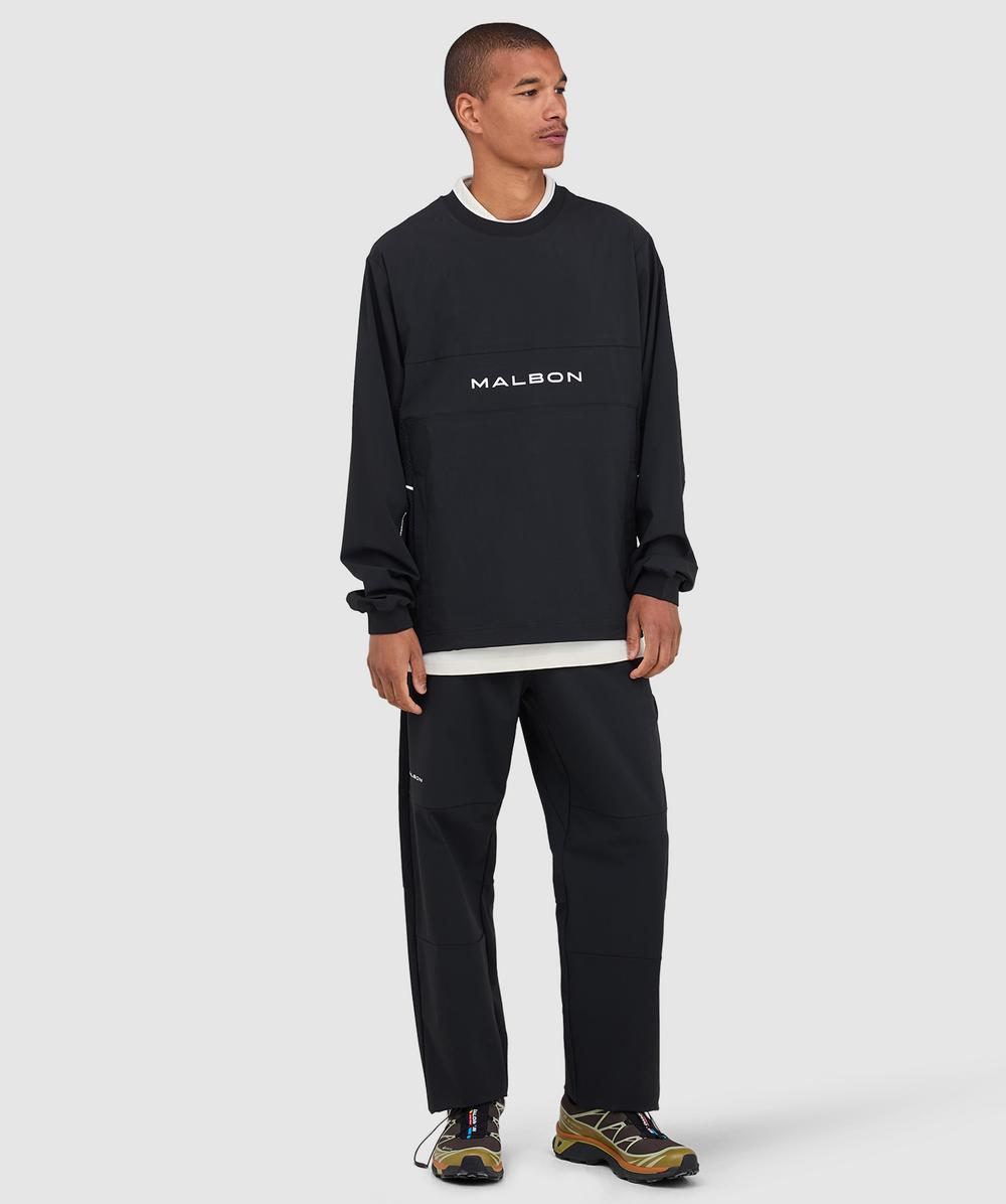 Malbon Golf Performance crew popover sweater | BLACK | SEVENSTORE