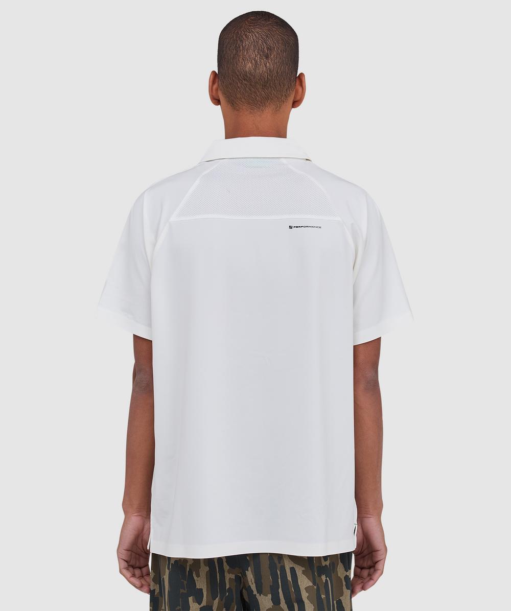 Malbon Golf Performance zip polo shirt | WHITE | SEVENSTORE